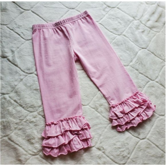 Adorable Essentials pink carpi length ruffled icings Size 10t spring easter summ - Picture 2 of 4